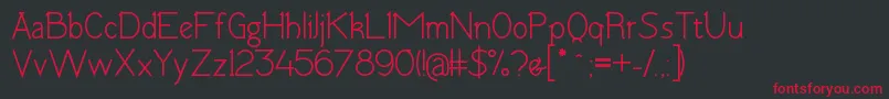 TomskBold Font – Red Fonts on Black Background