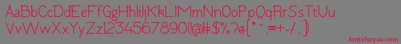 TomskBold Font – Red Fonts on Gray Background