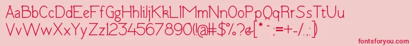 TomskBold Font – Red Fonts on Pink Background