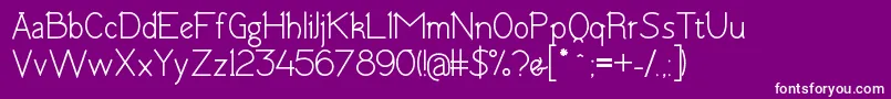 TomskBold Font – White Fonts on Purple Background