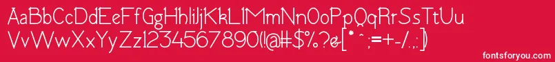TomskBold Font – White Fonts on Red Background