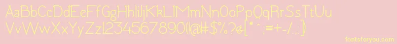 TomskBold Font – Yellow Fonts on Pink Background