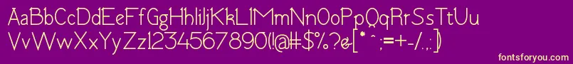 TomskBold Font – Yellow Fonts on Purple Background