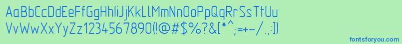 Mipgost Font – Blue Fonts on Green Background