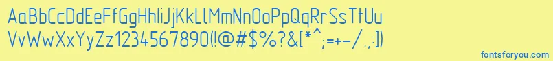 Mipgost Font – Blue Fonts on Yellow Background