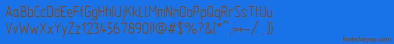Mipgost Font – Brown Fonts on Blue Background