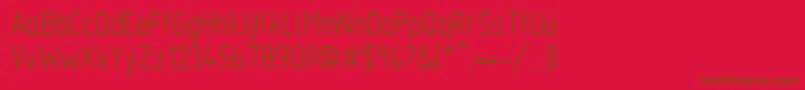 Mipgost-Schriftart – Braune Schriften auf rotem Hintergrund