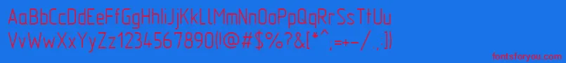 Mipgost Font – Red Fonts on Blue Background