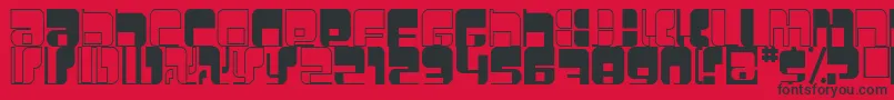 Betamorph Font – Black Fonts on Red Background