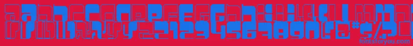 Betamorph Font – Blue Fonts on Red Background