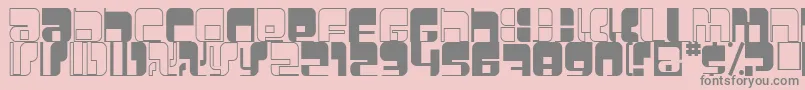 フォントBetamorph – ピンクの背景に灰色の文字