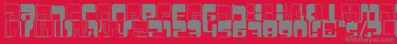 Betamorph Font – Gray Fonts on Red Background