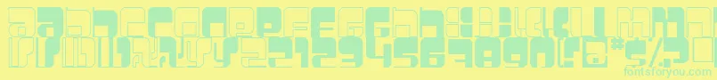 Betamorph Font – Green Fonts on Yellow Background