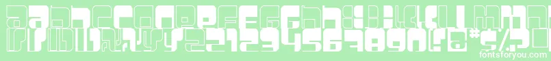フォントBetamorph – 緑の背景に白い文字
