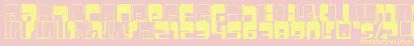 Betamorph Font – Yellow Fonts on Pink Background