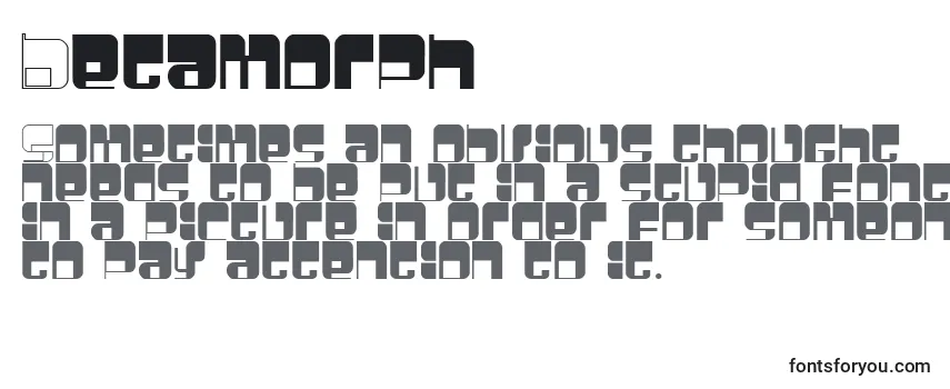 Betamorph Font