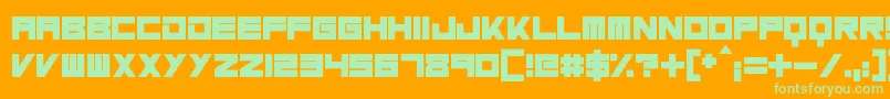 MassiveBassline Font – Green Fonts on Orange Background