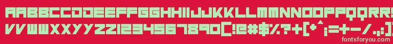 MassiveBassline Font – Green Fonts on Red Background