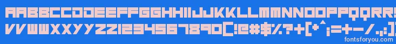 MassiveBassline Font – Pink Fonts on Blue Background