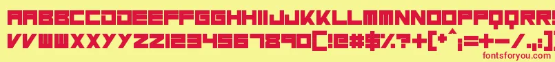 MassiveBassline Font – Red Fonts on Yellow Background