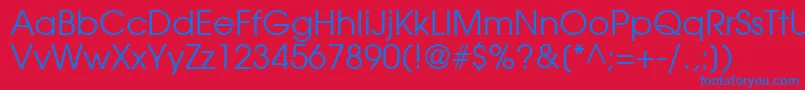 AvalancheNormal Font – Blue Fonts on Red Background