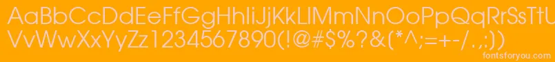 More about AvalancheNormal Font AvalancheNormal Font – Pink Fonts on Orange Background