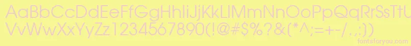 AvalancheNormal Font – Pink Fonts on Yellow Background