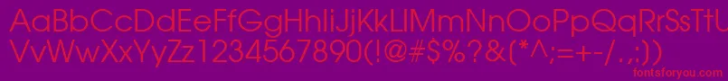 AvalancheNormal Font – Red Fonts on Purple Background