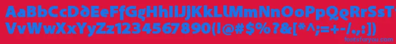 SantanaBlack Font – Blue Fonts on Red Background