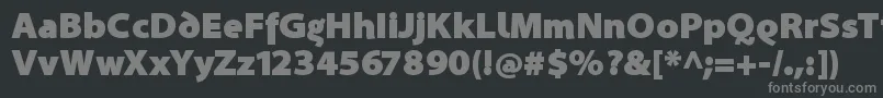 SantanaBlack-fontti – harmaat kirjasimet mustalla taustalla