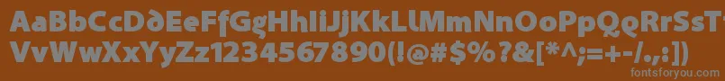 SantanaBlack-fontti – harmaat kirjasimet ruskealla taustalla