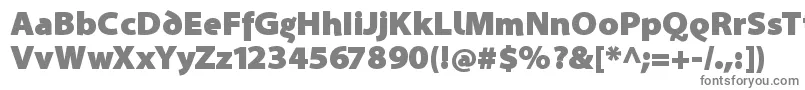 SantanaBlack-fontti – harmaat kirjasimet valkoisella taustalla
