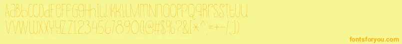 Souplesse Font – Orange Fonts on Yellow Background