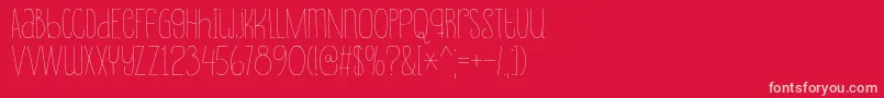 Souplesse Font – Pink Fonts on Red Background