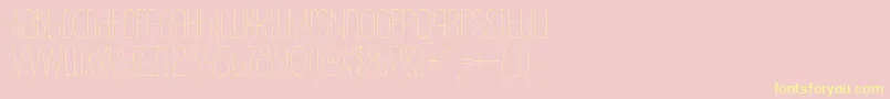 Souplesse Font – Yellow Fonts on Pink Background