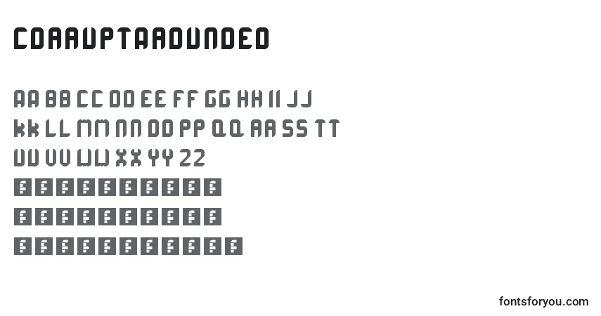 Corruptarounded Font – alphabet, numbers, special characters