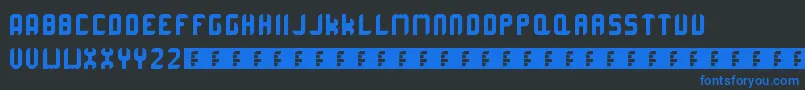 Corruptarounded Font – Blue Fonts on Black Background