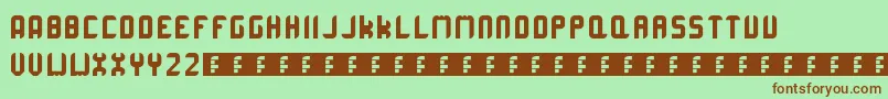 Corruptarounded Font – Brown Fonts on Green Background