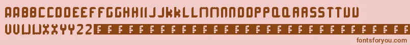 Corruptarounded Font – Brown Fonts on Pink Background