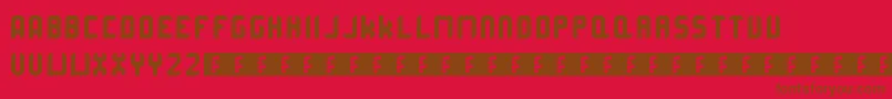 Corruptarounded Font – Brown Fonts on Red Background