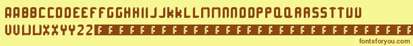 Corruptarounded Font – Brown Fonts on Yellow Background