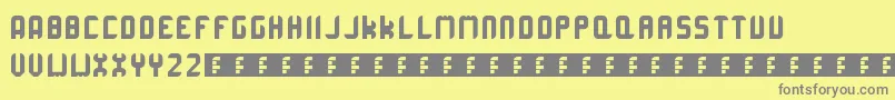 Corruptarounded Font – Gray Fonts on Yellow Background