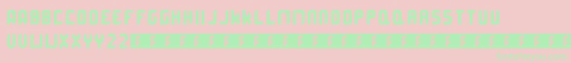 Corruptarounded Font – Green Fonts on Pink Background