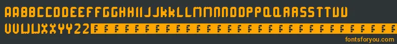 Corruptarounded Font – Orange Fonts on Black Background