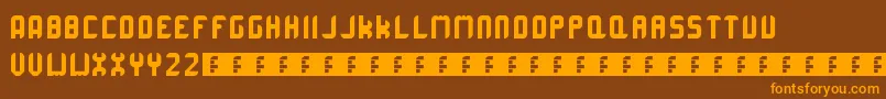 Corruptarounded Font – Orange Fonts on Brown Background