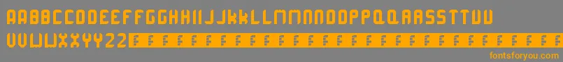 Corruptarounded Font – Orange Fonts on Gray Background