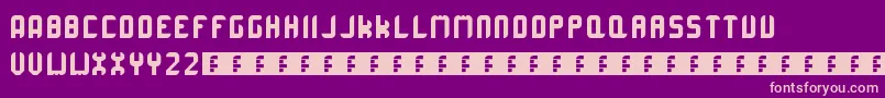 Corruptarounded Font – Pink Fonts on Purple Background