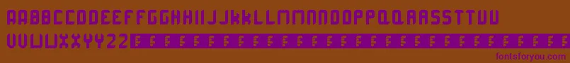 Corruptarounded Font – Purple Fonts on Brown Background