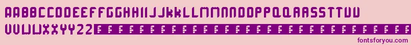 Corruptarounded Font – Purple Fonts on Pink Background