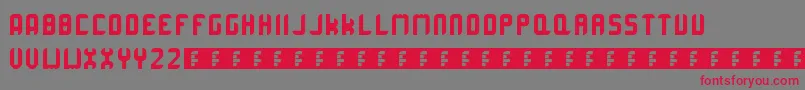 Corruptarounded Font – Red Fonts on Gray Background